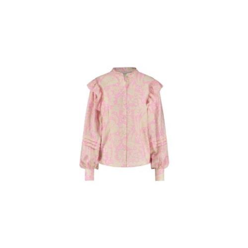 Fabienne Chapot Tropicana Ballongärm Blus Pink, Dam