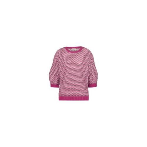 Fabienne Chapot Rose Pullover - Stilren och Bekväm Pink, Dam