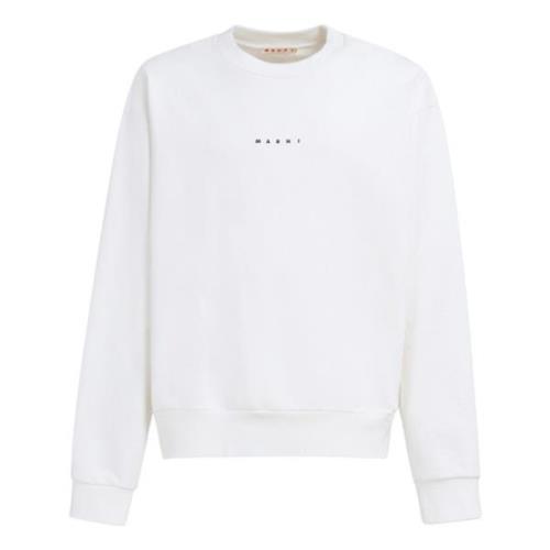 Marni bomullssweatshirt med mini logo White, Herr