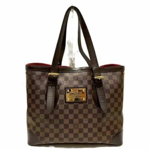 Louis Vuitton Vintage Pre-owned Tyg axelremsvskor Brown, Dam