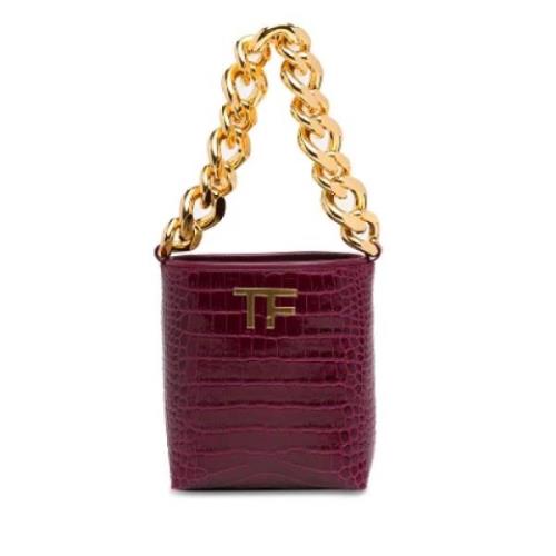 Tom Ford Pre-owned Pre-owned Laeder handvskor Purple, Dam