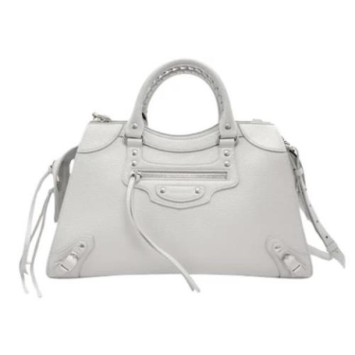 Balenciaga Vintage Pre-owned Laeder handvskor White, Dam