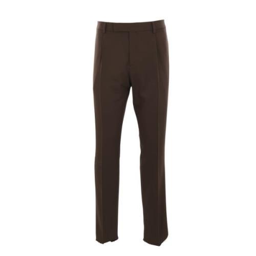 Lardini Mörkbrun ullborr chinos Brown, Herr