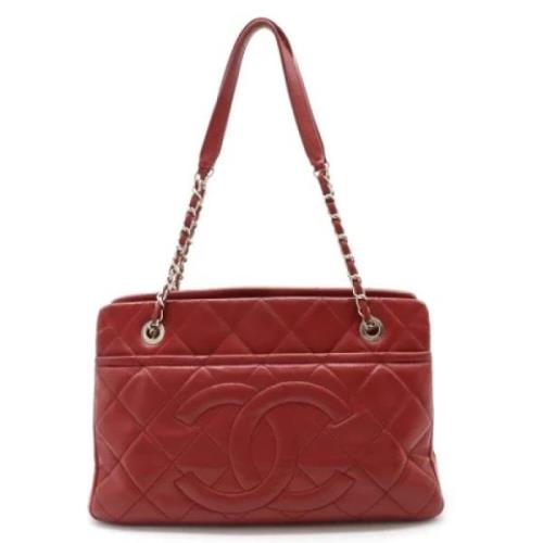 Chanel Vintage Pre-owned Laeder totevskor Red, Dam