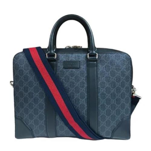 Gucci Vintage Pre-owned Canvas gucci-vskor Blue, Dam