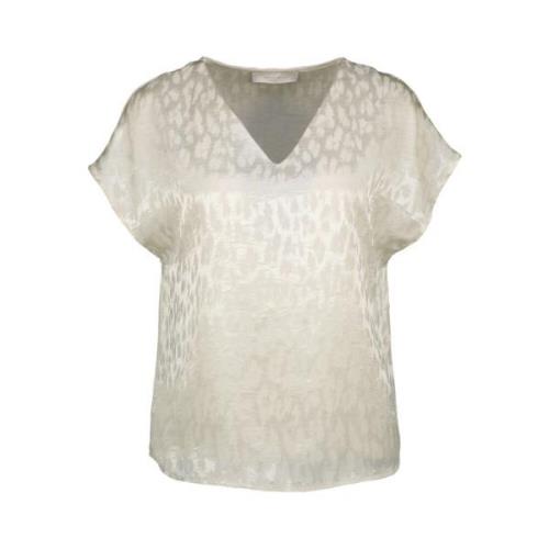 Amélie & Amélie Offwhite Napoli Top Beige, Dam