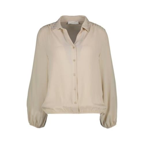 Amélie & Amélie Offwhite Garda Blouse Beige, Dam