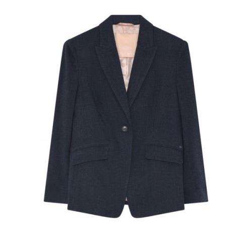 Gustav Klassisk Blazer Stacie Midnatt Blå Blue, Dam