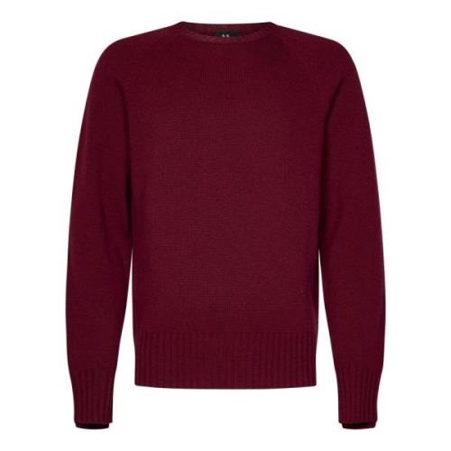 Doppiaa Burgundy Ull Cashmere Tröja Red, Herr