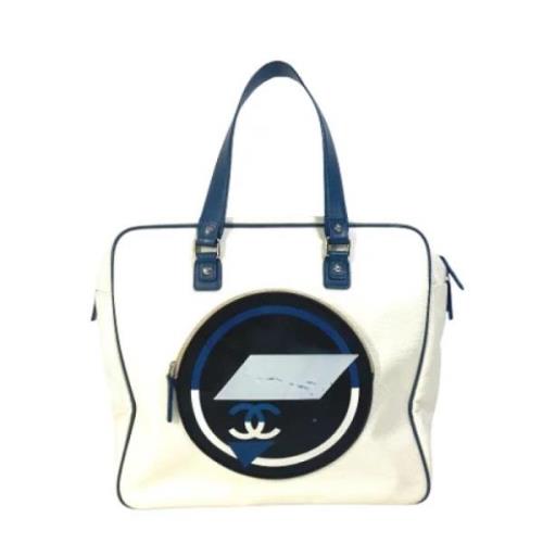 Chanel Vintage Pre-owned Canvas totevskor White, Dam