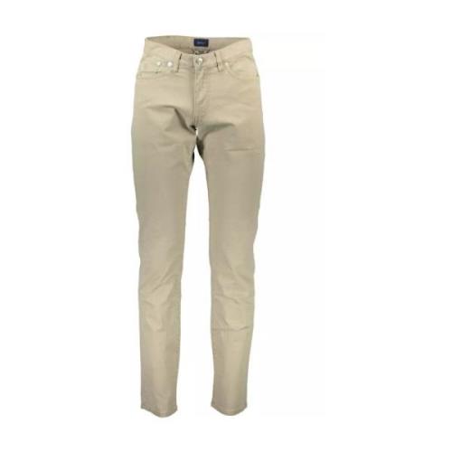 Gant Beige Bomulls Jeans Byxa Beige, Herr