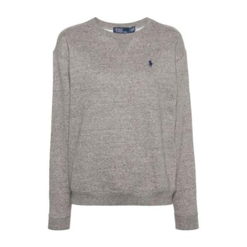 Polo Ralph Lauren Grå Jersey Crew Neck Sweater Gray, Dam