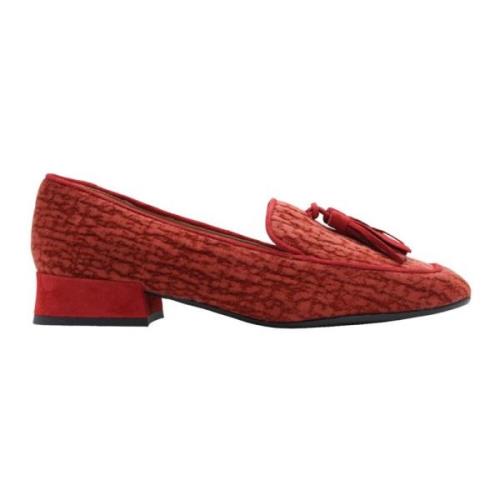 Status Klassiska Mocassin Skor Red, Dam