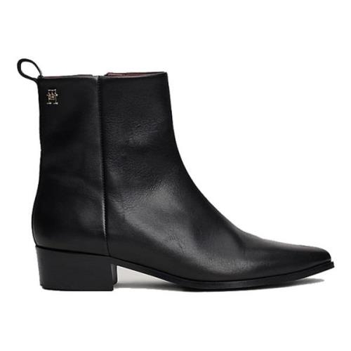 Tommy Hilfiger Snygga Ankelboots Black, Dam