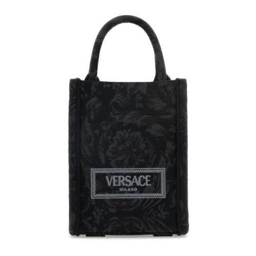 Versace Athena Broderad Mini Handväska Black, Herr