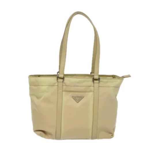 Prada Vintage Pre-owned Tyg totevskor Beige, Dam