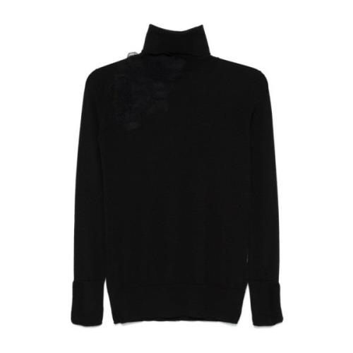 Ermanno Scervino Svart Merinoullstickad Tröja Black, Dam