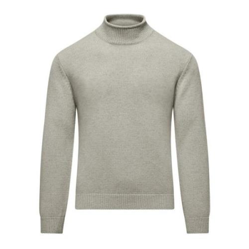 BomBoogie Mjuk Ull Mock Neck Tröja Gray, Herr