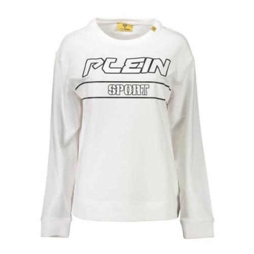 Plein Sport Långärmad Sweatshirt Vit Kontrastdetaljer White, Herr