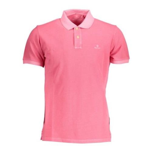 Gant Polo skjorta med korta ärmar broderad logotyp Pink, Herr