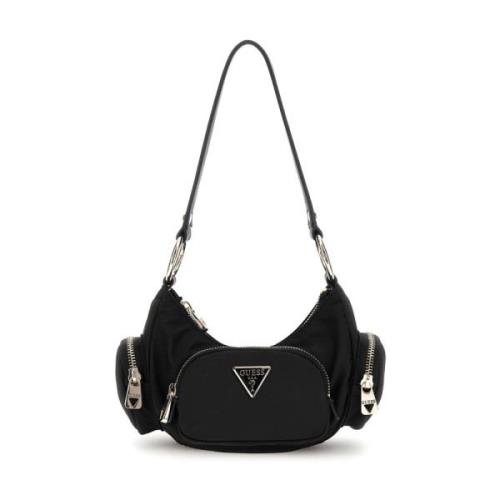 Guess Eco Gemma Mini Axelväska Black, Dam