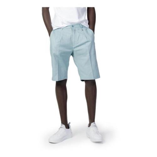 Antony Morato Turkosa Linne-Shorts med Dragkedja Blue, Herr