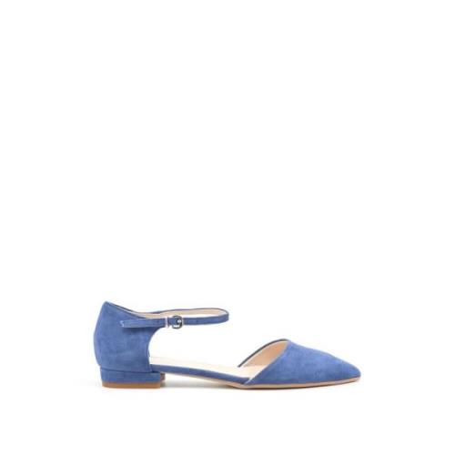 Made in Italia Mocka Ankelrem Ballettflats Blue, Dam