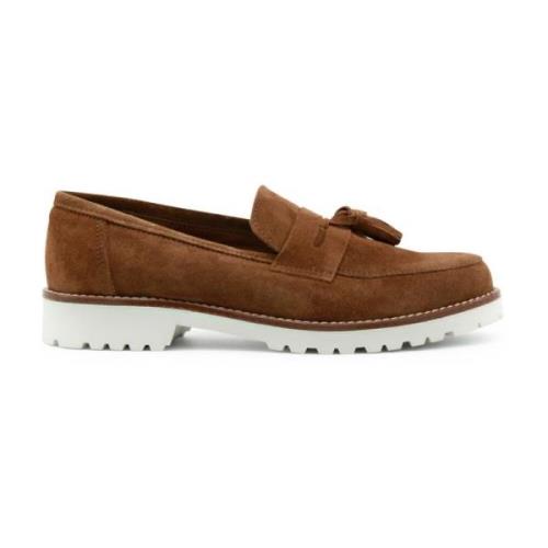 Made in Italia Tassel Loafers med Gummisula Brown, Dam