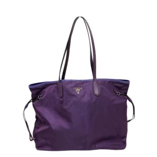 Prada Vintage Pre-owned Tyg totevskor Purple, Dam