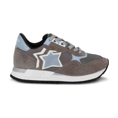 Atlantic Stars Tyg Mocka Sneakers Gummisula Kvinnor Gray, Dam