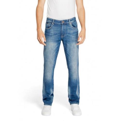 GAS Blå Jeans med Dragkedja för Män Blue, Herr