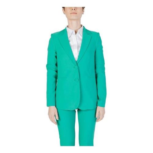 Sandro Ferrone Grön V-Neck Blazer Green, Dam