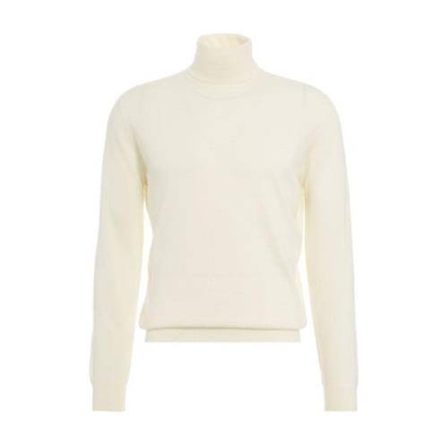 Gender Merino-Cashmere Turtleneck Sweater White, Herr