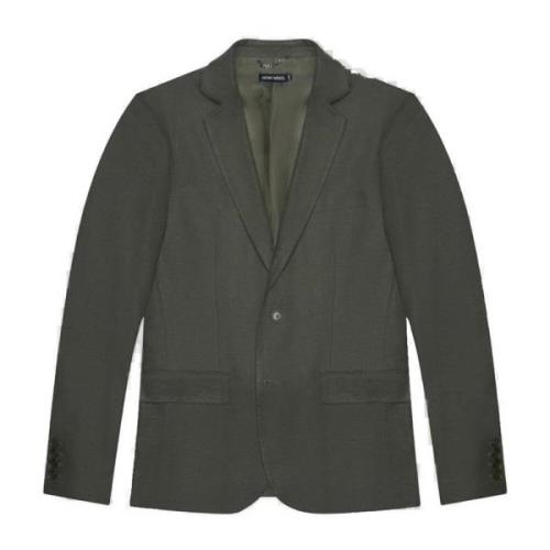 Antony Morato Grön Linne-Blandning Blazer Knapp-Front Green, Herr