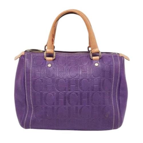 Carolina Herrera Pre-owned Pre-owned Laeder handvskor Purple, Dam