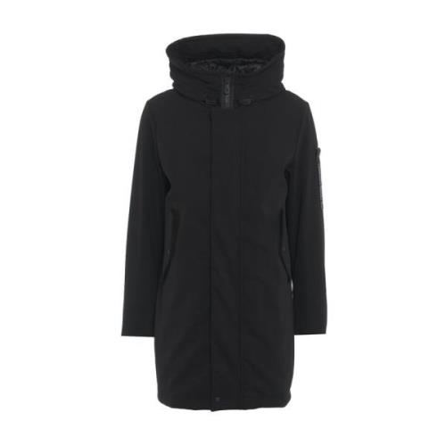 Peuterey Svart Trelagers Parka Aw24 Black, Herr