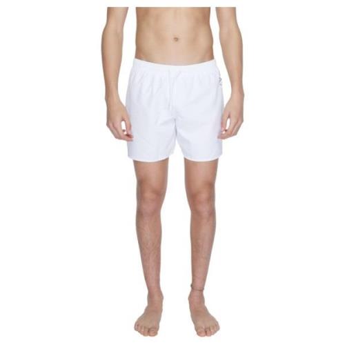 Emporio Armani EA7 Vita tryckta badshorts White, Herr