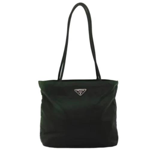 Prada Vintage Pre-owned Tyg totevskor Green, Dam