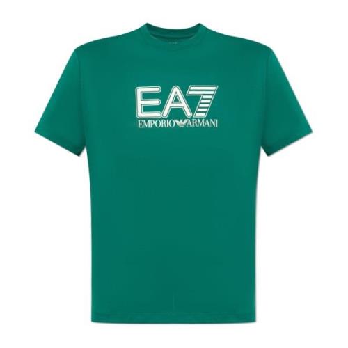 Emporio Armani EA7 Bomull T-shirt Green, Herr