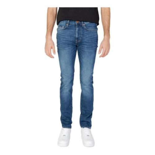 GAS Blå Slitna Jeans Blue, Herr