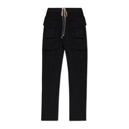 Rick Owens Sweatpants med låg gren Black, Herr