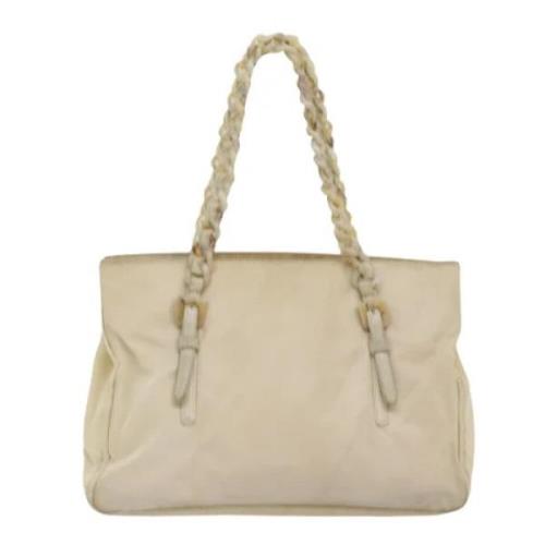 Prada Vintage Pre-owned Canvas prada-vskor Beige, Dam