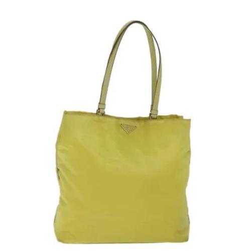 Prada Vintage Pre-owned Tyg totevskor Yellow, Dam