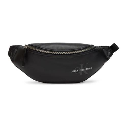 Calvin Klein Svart axelväska med dragkedja Black, Herr