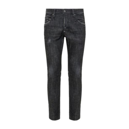 Dsquared2 Svarta Jeans Ss22 Bomull Elastan Black, Dam