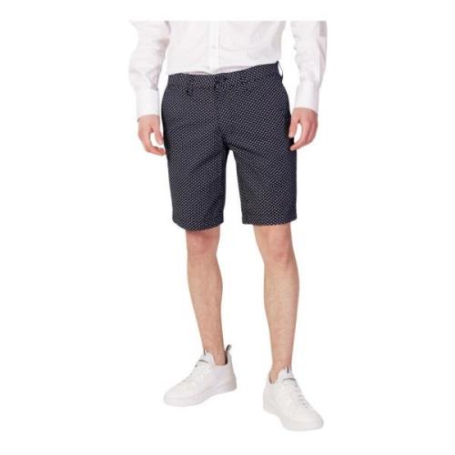 Armani Exchange Blå Geometriskt Mönster Herr Shorts Blue, Herr