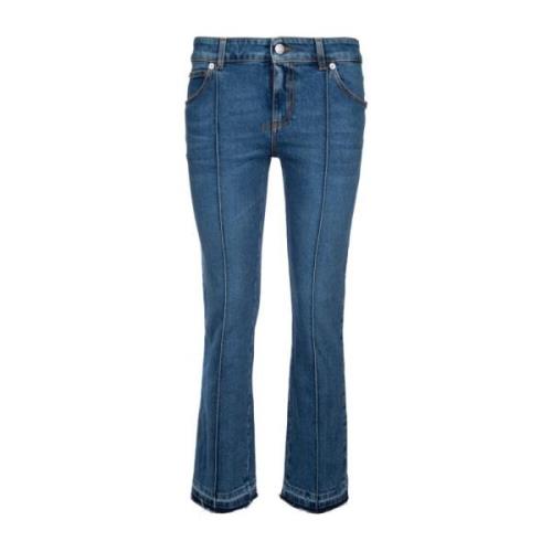 Alexander McQueen Klassiska Denim Jeans för Vardagsbruk Blue, Dam