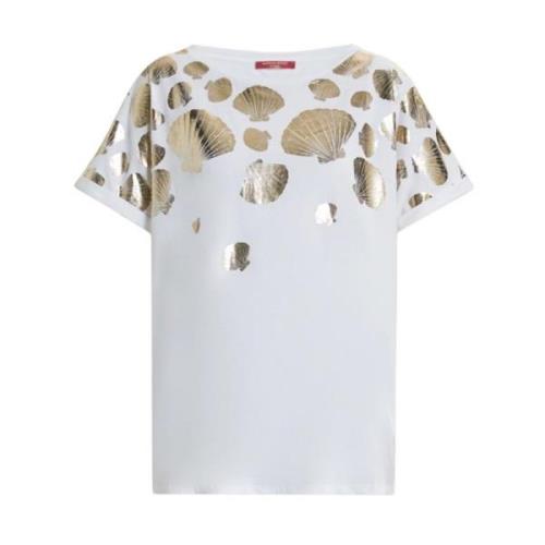 Marina Rinaldi Guld Oversized T-shirt Eris White, Dam