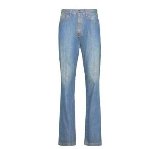 Maison Margiela Vintage Wash Turn-up Jeans Blue, Herr