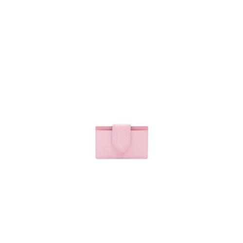 Jacquemus Minimalistiskt Läderkorthållare Pink, Dam